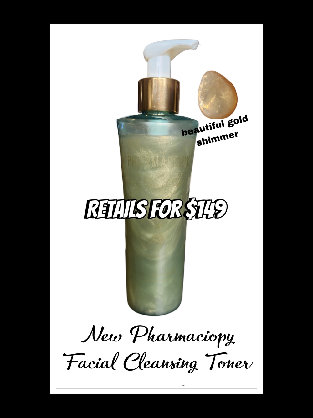 NEW PHARMOCIOPY Gold-Shimmer Facial  Cleansing Toner